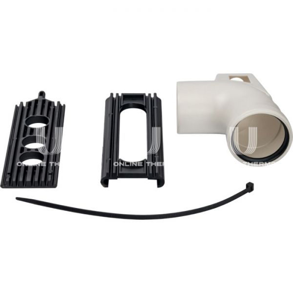 Элемент дымохода Stout конденсац.угол 87° DN80 м/п PP-FE с кронштейном