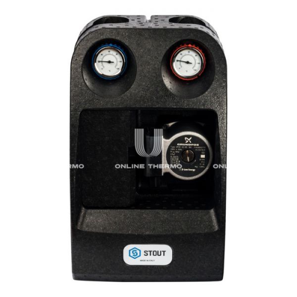Насосная группа Stout SDG-0001-003202 DN 25 (1") прямая, с насосом Grundfos UPSO 25-65
