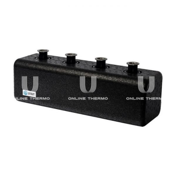 Балансировочный коллектор с гидравлическим разделителем Stout SDG-0018-004002 DN25, до 70 кВт, конструкционная сталь, с термоизоляцией