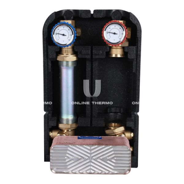 Насосная группа Stout SDG-0038-282501 DN 25 (1") с разделительным теплобменником (28 пластин), без насоса, подача справа