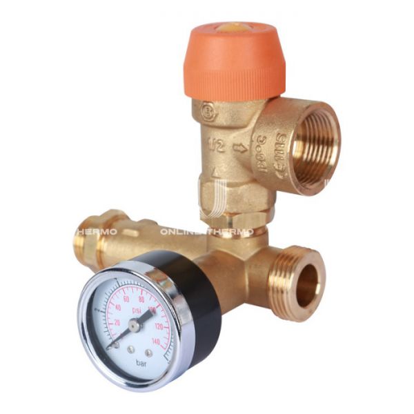 Насосная группа Stout SDG-0038-342502 DN 25 (1") с разделительным теплобменником (34 пластины) и насосом Grundfos UPSO 25-65, подача справа