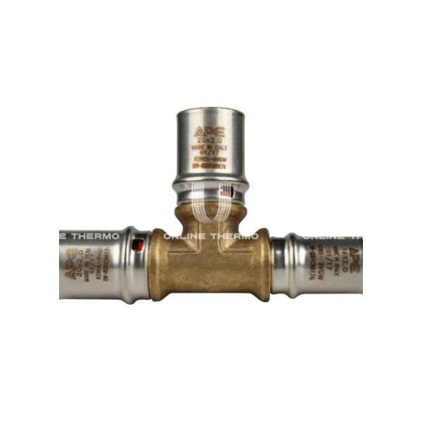 Тройник переходной Stout SFP-0005-202016, 20х20х16 мм, пресс-фитинг