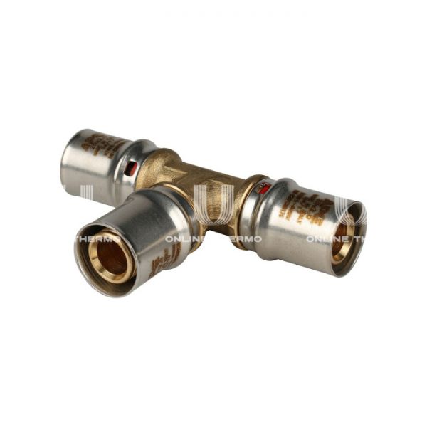 Тройник равнопроходной Stout SFP-0006-202020, 20 мм, пресс-фитинг