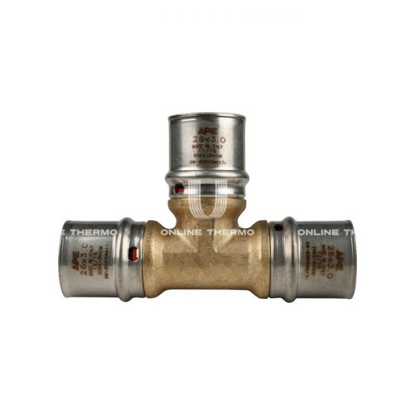 Тройник равнопроходной Stout SFP-0006-262626, 26 мм, пресс-фитинг