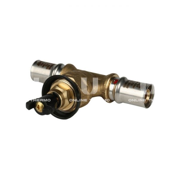 Вентиль под пресс-обжим с хромированной ручкой Stout SFP-0014-002020, 20 мм