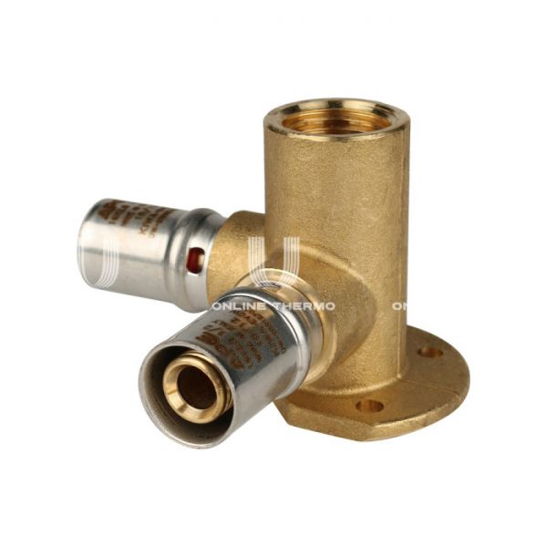 Тройник настенный (водорозетка) с креплением Stout SFP-0015-001216 1/2"х16, пресс-фитинг