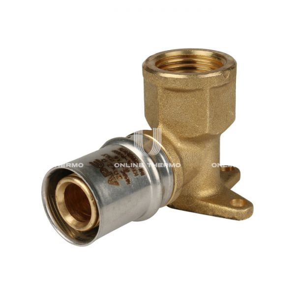 Угольник настенный (водорозетка) с креплением короткий Stout SFP-0018-001220 1/2"х20, пресс-фитинг