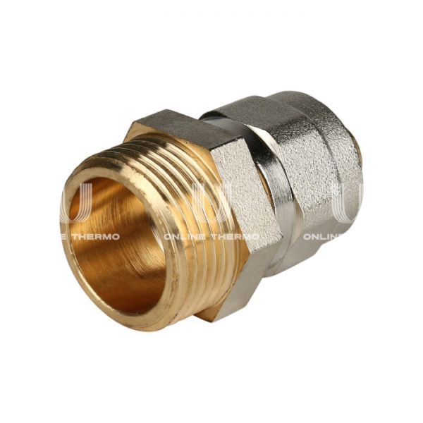 Муфта с наружной резьбой Stout SFS-0001-003416 3/4"х16, никелированная, компрессионная