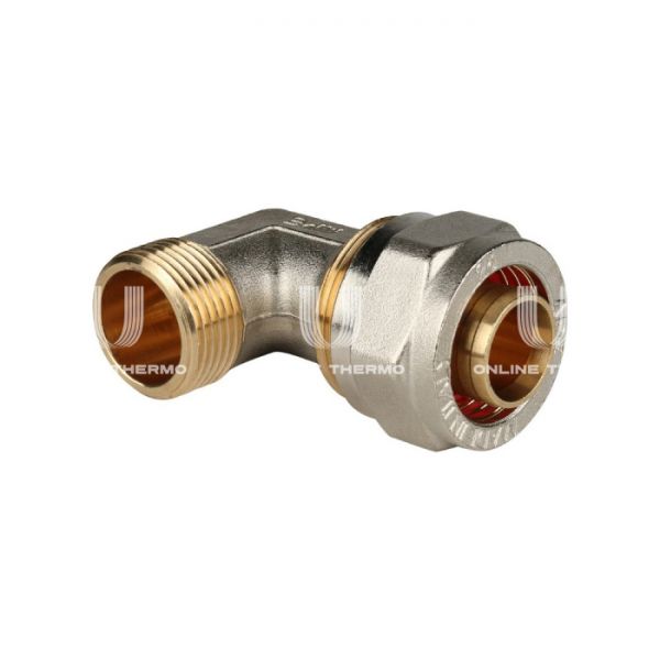 Угольник (угол) с наружной резьбой Stout SFS-0006-003426 3/4"х26, никелированный, компрессионный