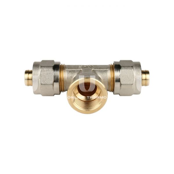Тройник с внутренней резьбой Stout SFS-0012-001216 1/2"х16, никелированный, компрессионный