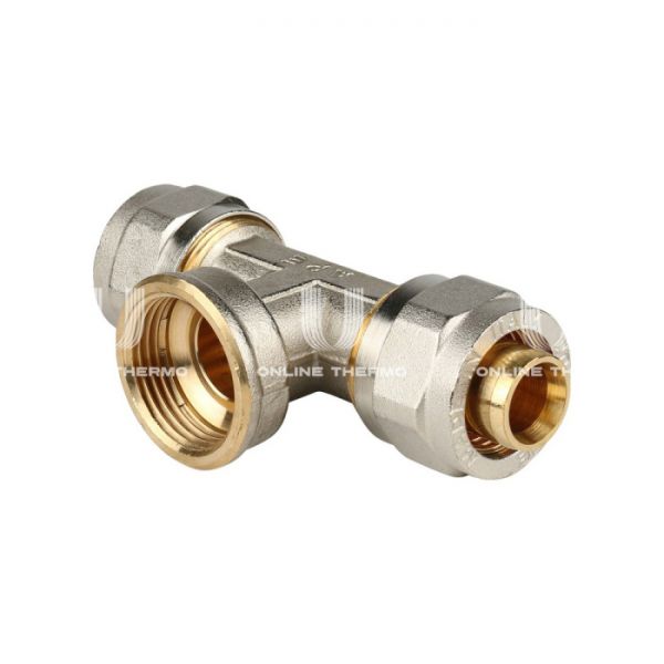 Тройник с внутренней резьбой Stout SFS-0012-003420 3/4"х20, никелированный, компрессионный