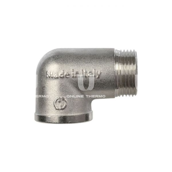 Угольник равносторонний с внутренней и наружной резьбой Stout НВ никелированный 1"