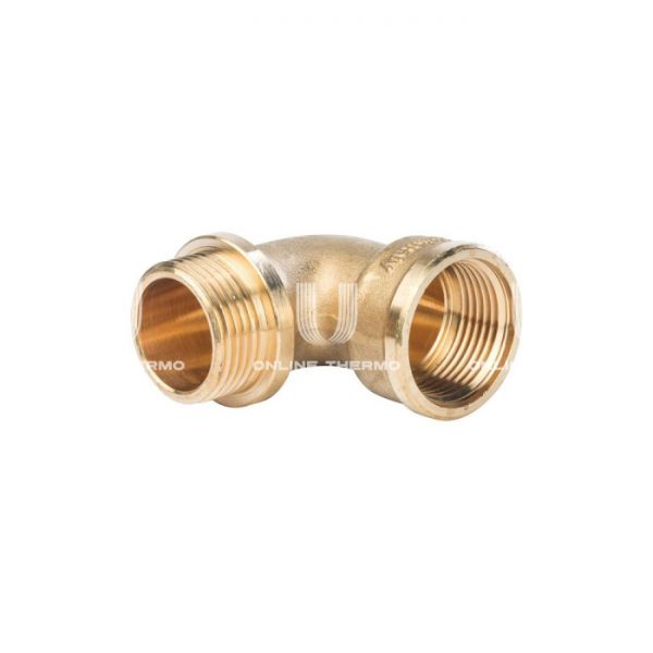 Угольник равносторонний с внутренней и наружной резьбой Stout с упором НВ 1"