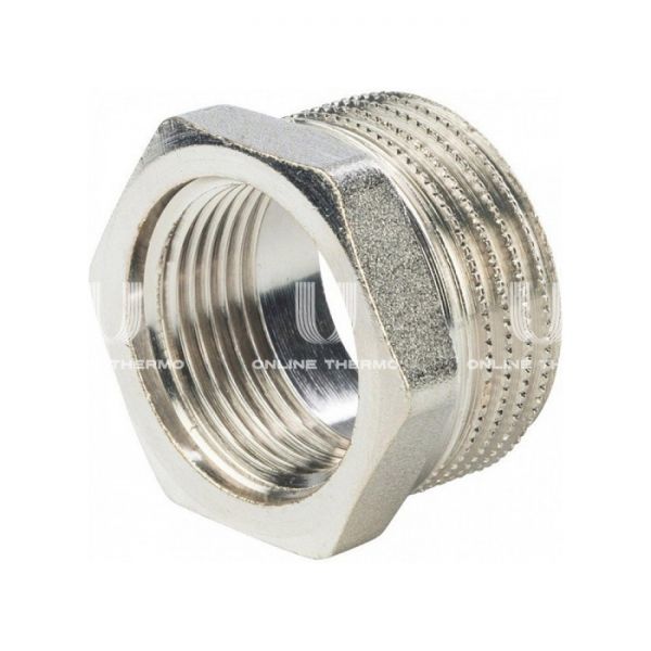 Футорка с внутренней и наружной резьбой Stout SFT-0029-003814, ВР-НР 3/8"×1/4", никелированная