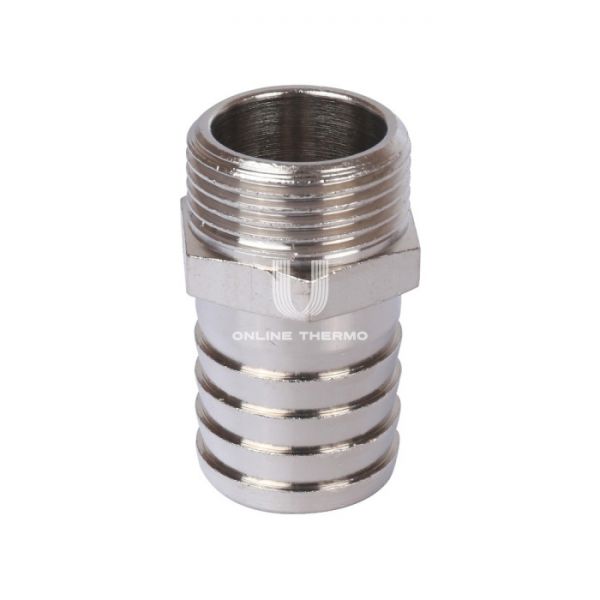 Штуцер с наружной резьбой Stout SFT-0067-001218, НР 18×1/2", никелированный