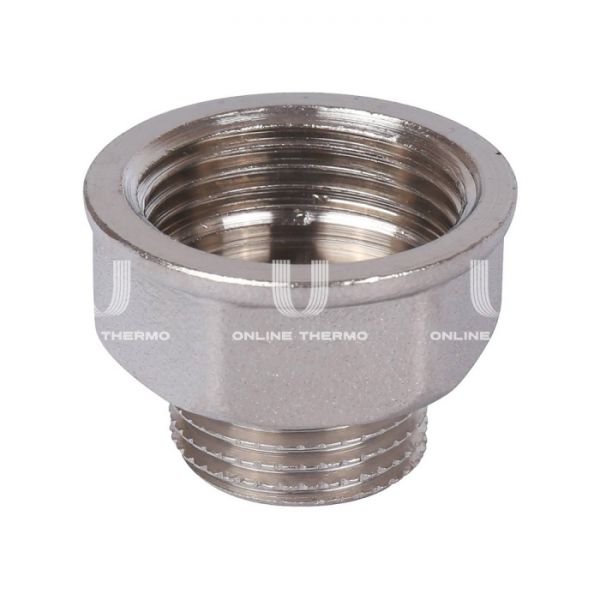 Переходник с внутренней и наружной резьбой Stout ВН никелированный 1"×3/4"