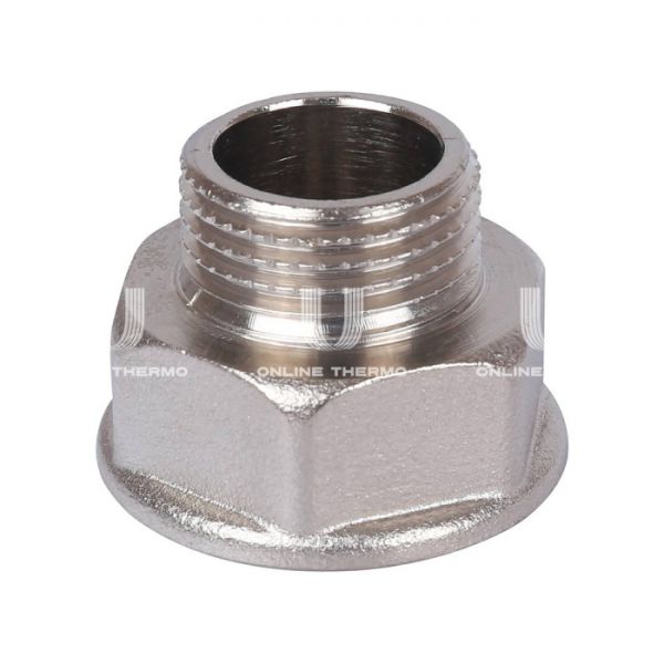 Переходник с внутренней и наружной резьбой Stout ВН никелированный 1/2"×3/4"
