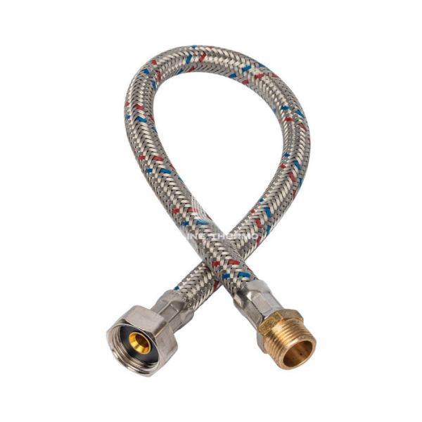 STOUT SHF-0065-081015  Гибкая подводка для воды  НР 3/8 х ВР 1/2,  длина 400 мм