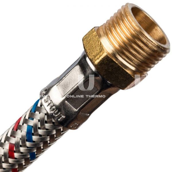 STOUT SHF-0067-081015  Гибкая подводка для воды  НР 3/8 х ВР 1/2,  длина 600 мм