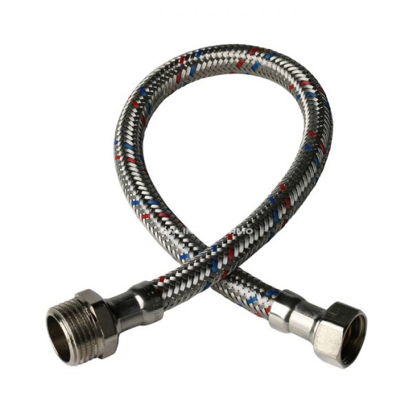 STOUT SHF-0075-081510  Гибкая подводка для воды  НР 1/2 х ВР 3/8,  длина 400 мм