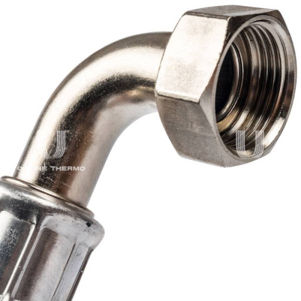 STOUT SHF-0167-252525  Гибкая подводка для воды  НР 1 х ВР 1  угловая,  длина 800 мм