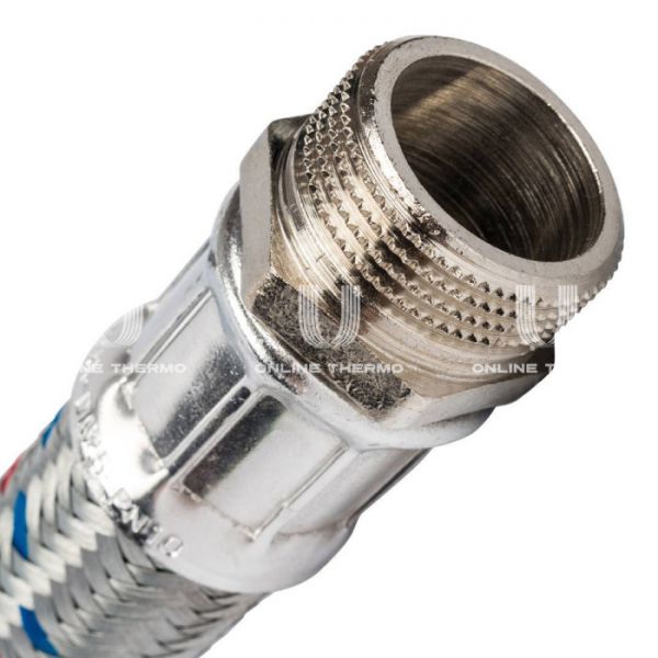 STOUT SHF-0167-252525  Гибкая подводка для воды  НР 1 х ВР 1  угловая,  длина 800 мм