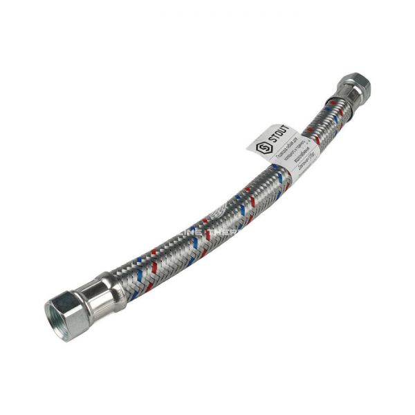 STOUT SHF-0304-182020 Гибкая подводка для воды  ВР 3/4 х ВР 3/4,  длина 400 мм