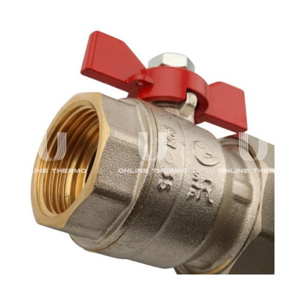 Распределительный коллектор Stout из латуни с расходомерами 4 вых.