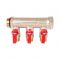 Коллектор Stout с шаровыми кранами SMB 6210 3/4", 3 отвода 1/2" (красные ручки)