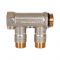 Коллектор Stout с шаровыми кранами SMB 6211 3/4", 2 отвода 1/2" (синие ручки)