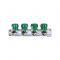 Регулирующий проходной коллектор Stout SMB-6850-013404, ВР-НР 1", на 4 контура 3/4" EK, модульный, евроконус, хромированный