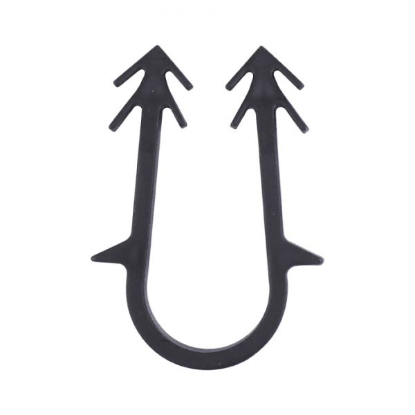 Гарпун-скоба Stout SMF-0005-001620 для крепления труб 16-20 мм, с двойным креплением, черная