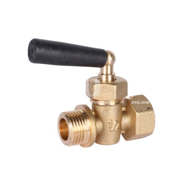 Кран запорный трехходовой Stout SMN-0010-000215 1/2" ВР-НР, для манометра