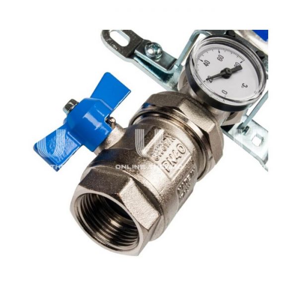 Коллектор Stout из нержавеющей стали в сборе с расходомерами 2 вых.