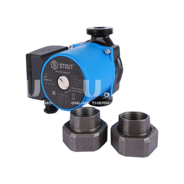 Насос циркуляционный Stout SPC-0001-2540130 25-40, с гайками, база 130 мм