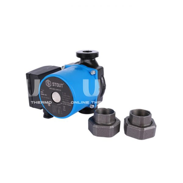 Насос циркуляционный Stout SPC-0001-2560130 25-60, с гайками, база 130 мм
