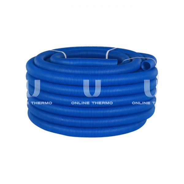 Труба гофрированная Stout SPG-0001-504032 ПНД 40 мм, синяя, (для труб 25-32 мм), бухта 30 м