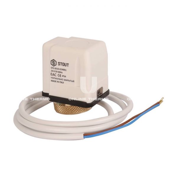 Термоэлектрический сервопривод Stout STE-0010-024001, 24 В, нормально закрытый