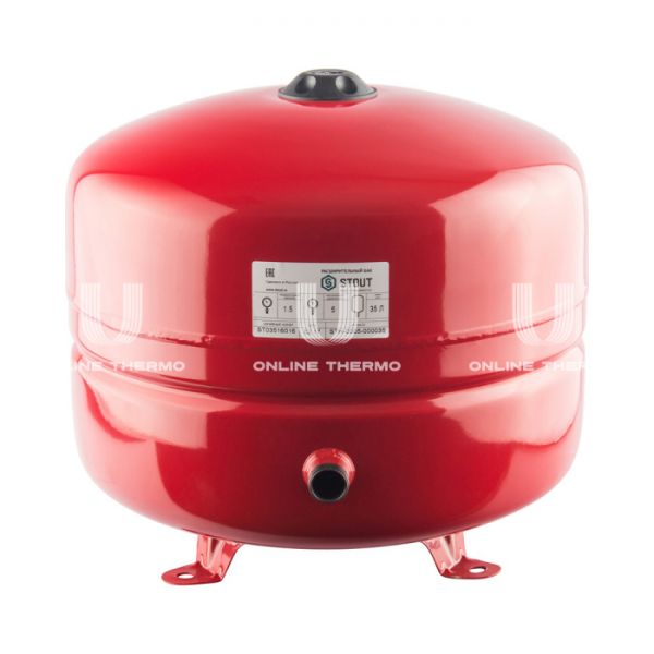 Расширительный бак для отопления Stout STH-0005-000035, 35 л, красный вертикальный, на ножках