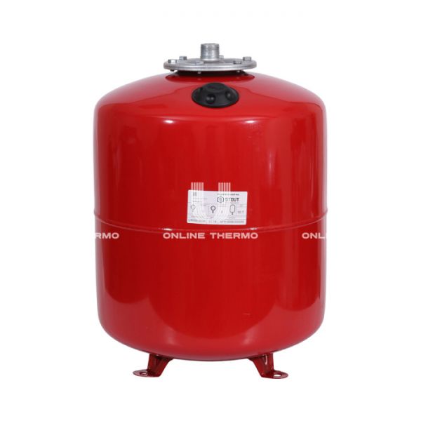 Расширительный бак для отопления Stout STH-0006-000050, 50 л, красный вертикальный, на ножках