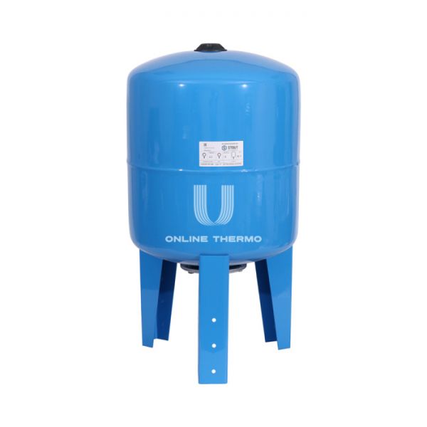 Гидроаккумулятор (расширительный бак) для водоснабжения Stout STW-0002-000050, 50 л, синий вертикальный, на ножках