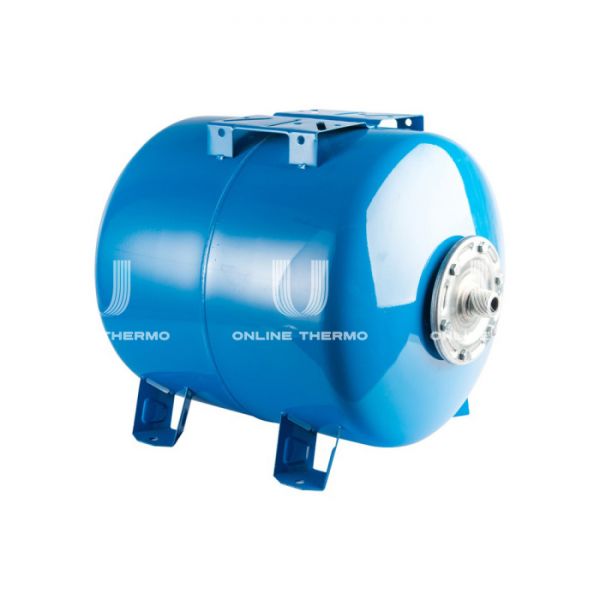 Гидроаккумулятор (расширительный бак) для водоснабжения Stout STW-0003-000080, 80 л, синий горизонтальный, на ножках