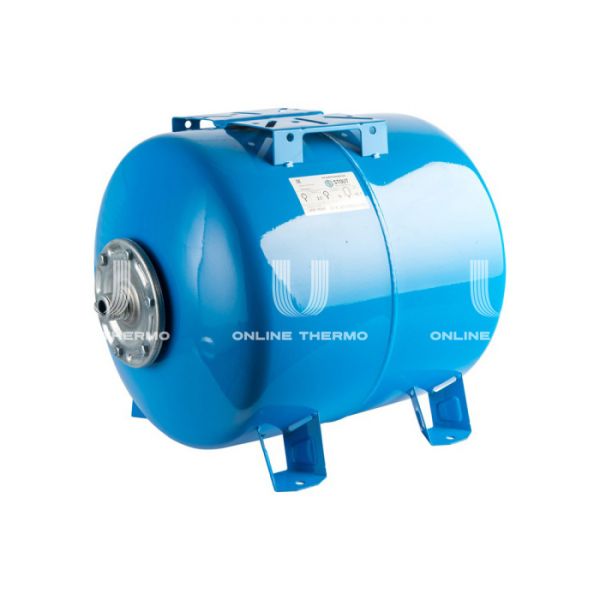 Гидроаккумулятор (расширительный бак) для водоснабжения Stout STW-0003-000100, 100 л, синий горизонтальный, на ножках