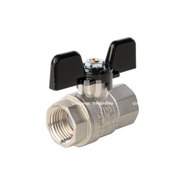 Кран шаровой Stout полнопроходной, ВР, ручка бабочка 1/2"