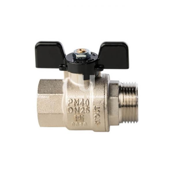 Кран шаровой Stout полнопроходной, ВР-НР, ручка бабочка 1"