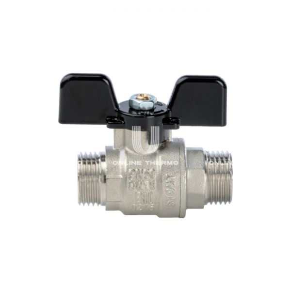 Кран шаровой Stout полнопроходной, НР, ручка бабочка 1/2"