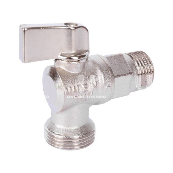 Кран шаровой Stout угловой 1/2"х3/4", для бытовой техники