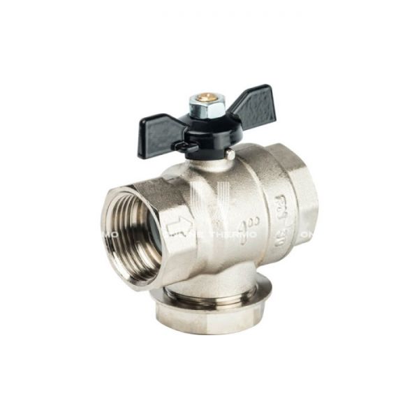 Кран шаровой Stout с фильтром 1" (ручка-бабочка)