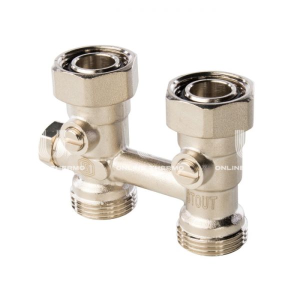 Узел нижнего подключения Stout радиатора для однотрубной системы, прямой 3/4"