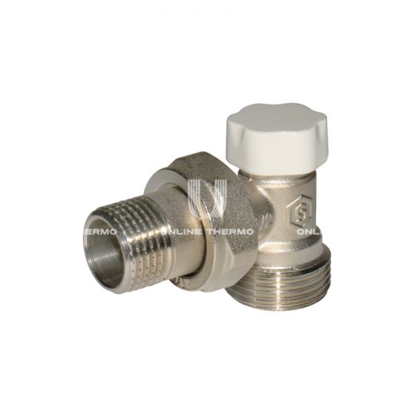 Клапан Stout запорно-балансировочный, угловой 1/2" х 3/4"ЕК